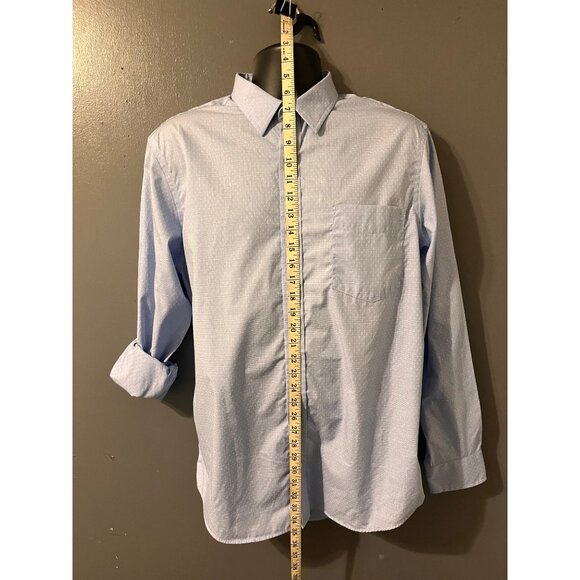 Banana Republic Non-Iron Classic Fit Button-Up Shirt L Blue - Picture 2 of 4